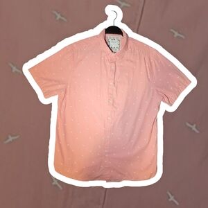 Denim & Flower Pink Short Sleeve Shirt